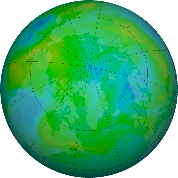 Arctic ozone map for 07 September 1998